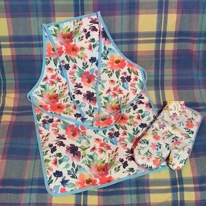 Kitchen Apron and Oven Mitt Set